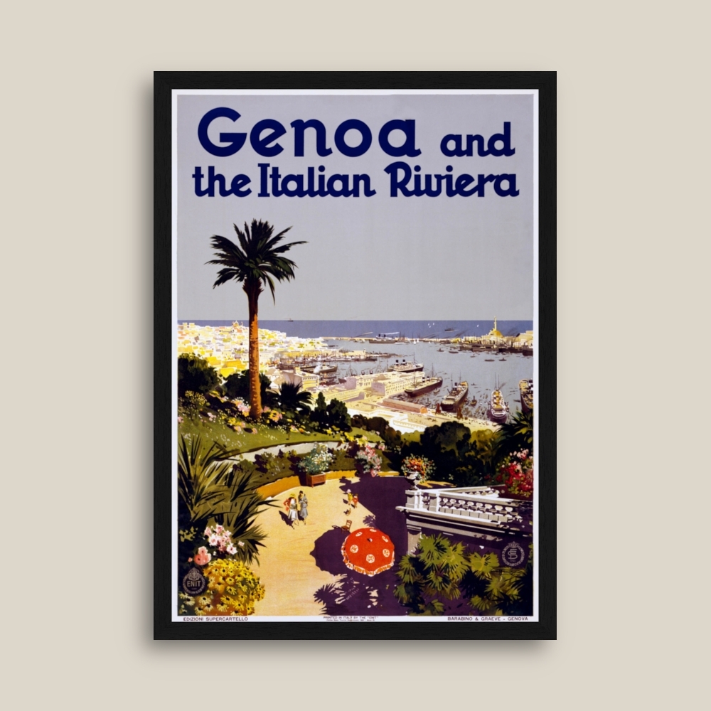 Tablou inramat Genoa and the Italian Riviera 33 x 46 cm