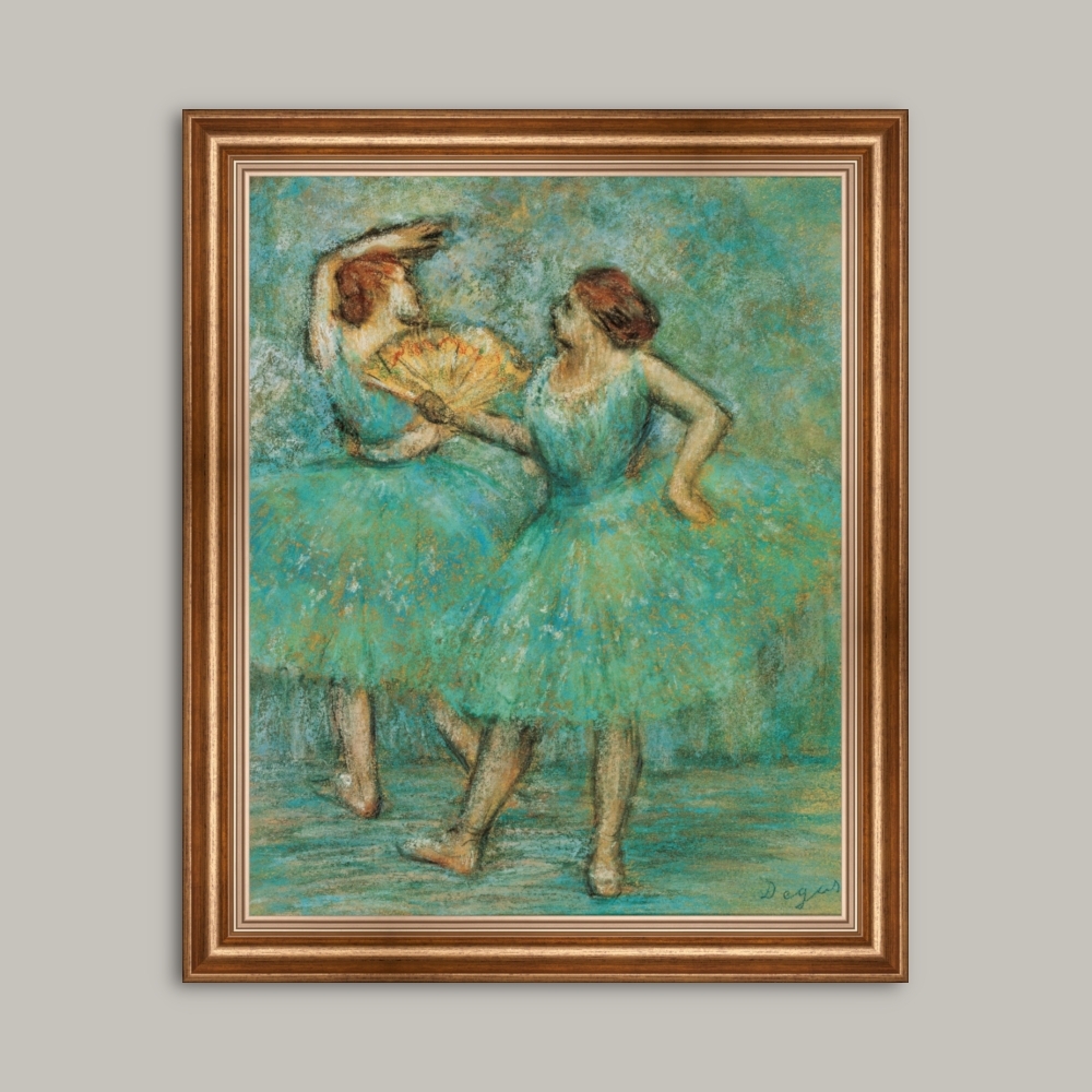 Tablou Canvas Degas, Edgar cu rama clasica Două balerine, dim. 50 x 57 cm