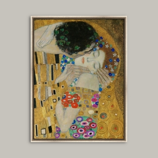 Tablou Canvas cu rama float Sarutul (detaliu) dim. 40 x 30 cm