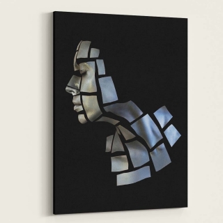 Tablou canvas Silver Pieces Femei