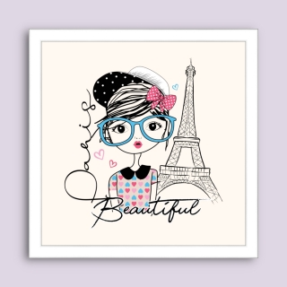 Tablou inramat Paris is beautiful! 35 x 35 cm