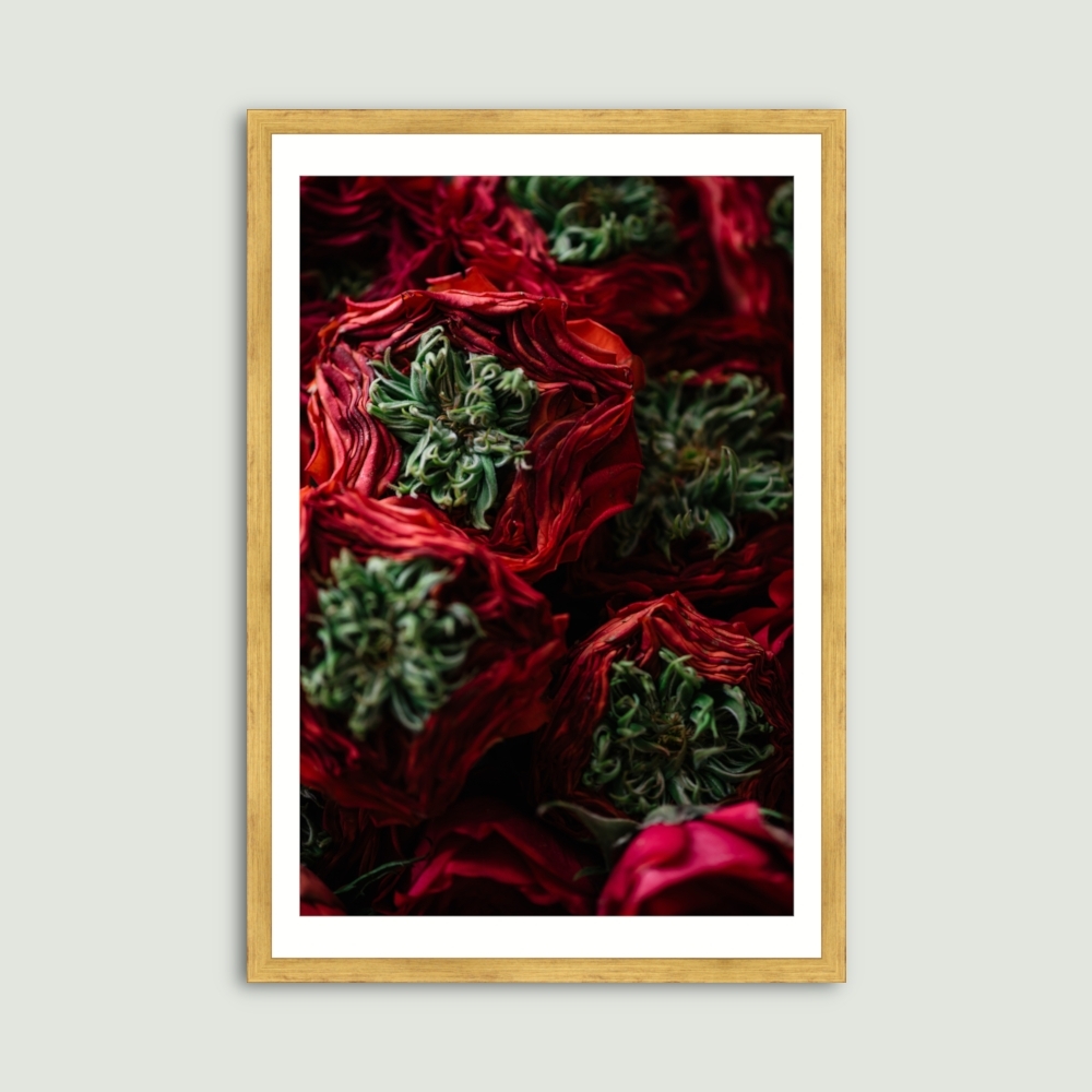 Tablou inramat Beautiful red eye roses close up vertical texture 33 x 48 cm